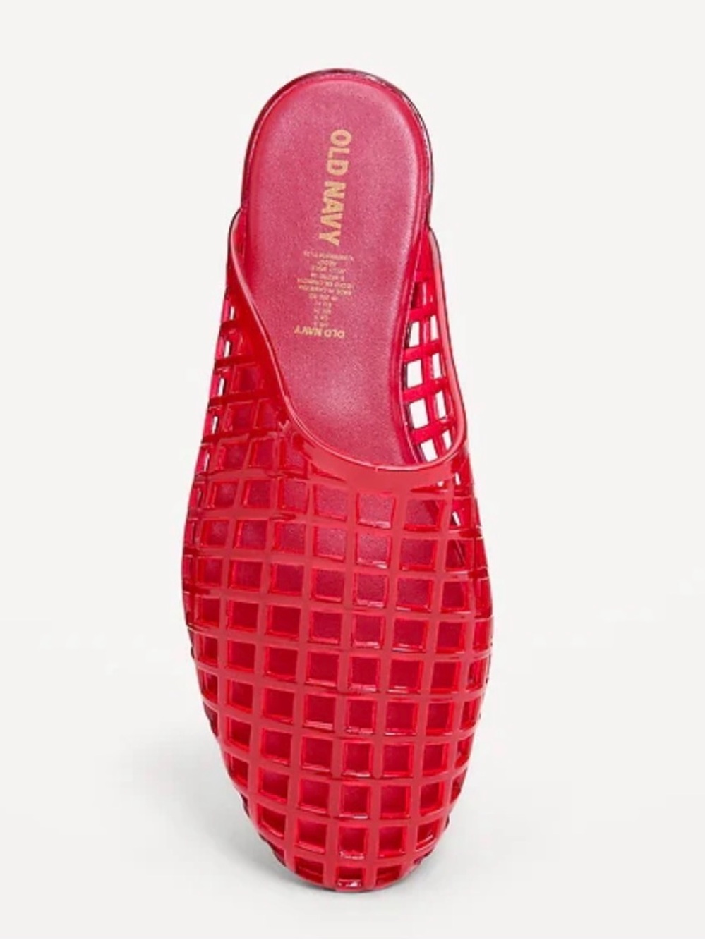 Old Navy / Red / Jelly Lattice Slip-On Mules